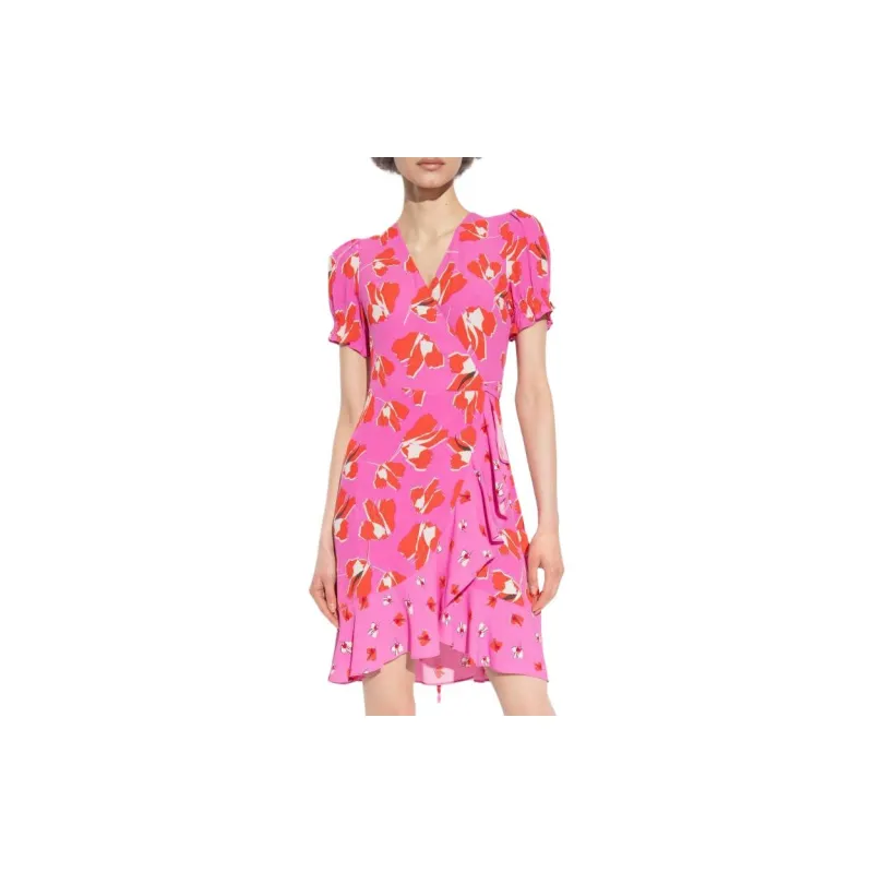 DVF Diane Von Furstenberg Emilia Graphic-print Wrap Dress-1