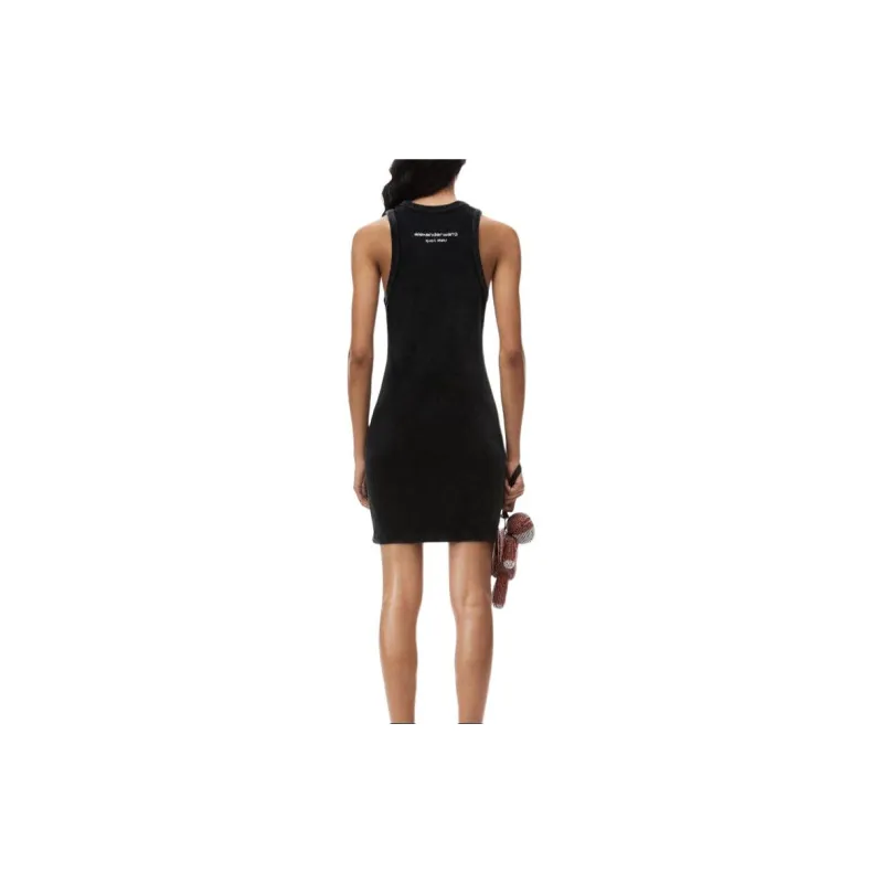 Alexander Wang Dragon Hotfix Velour Minidress-2