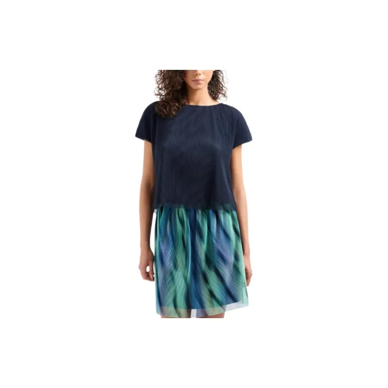 ARMANI EXCHANGE Graphic print Pleated T shirt-5