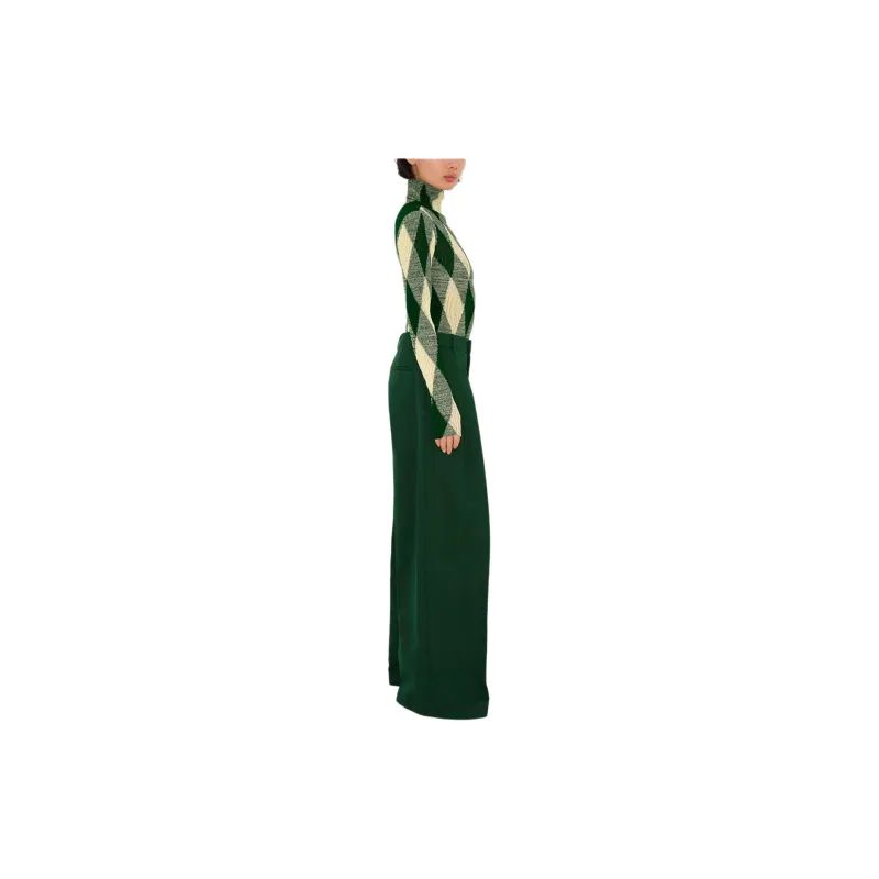 Burberry Pleated Cotton Trousers-4
