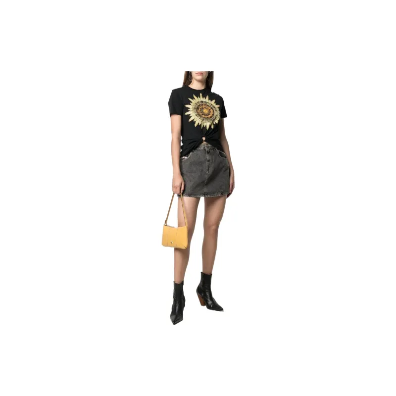 DIESEL Denim Short Skirts Women's Black Gray Color-1