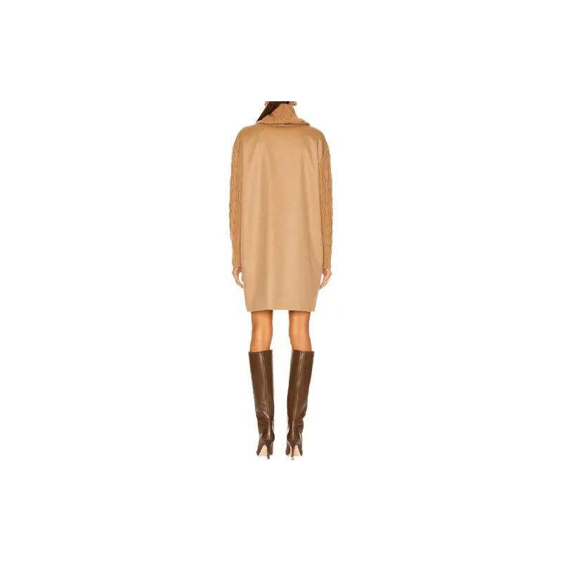 MaxMara Long Sleeved Dress Women's Brown-3