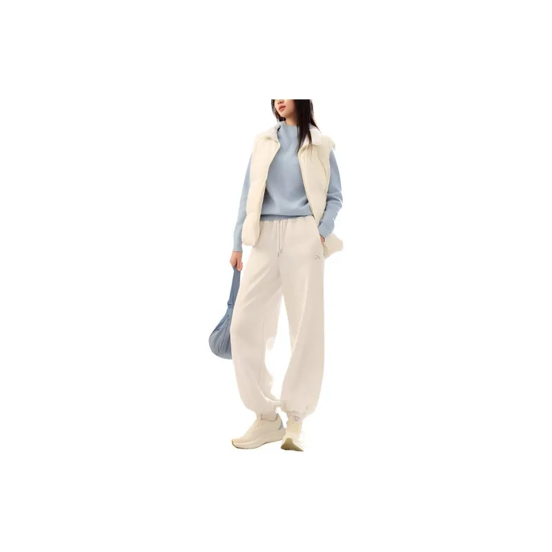 Anta Life Collection Knitted Sports Pants Women's Vanilla Ecru-1