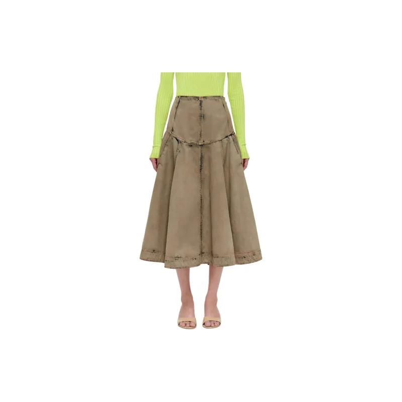 Ferragamo Bleach-wash Denim Midi Skirt-3