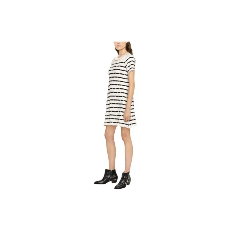 RED VALENTINO Short Sleeved Dress Women's Ivory White-3