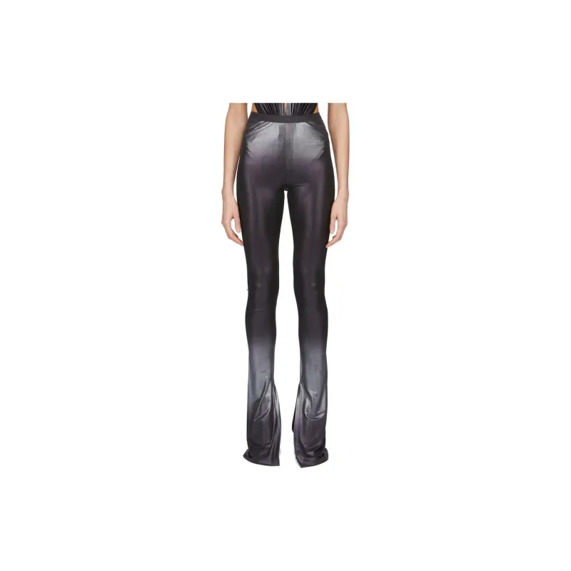RICK OWENS Carmen Metallic Flared Trousers-3