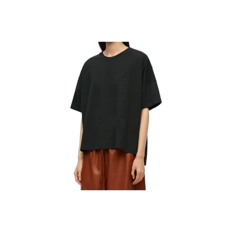 LOEWE Monogram Embroidered Crewneck T Shirt-3