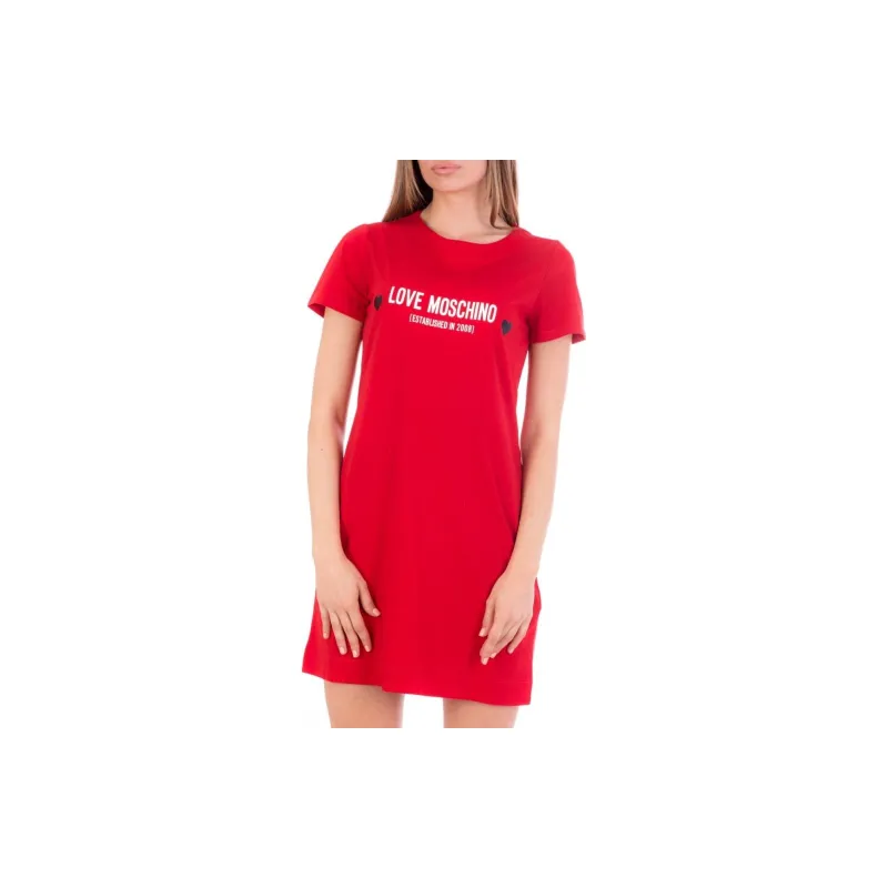 MOSCHINO Short-Sleeved Dresses Women's Red-2