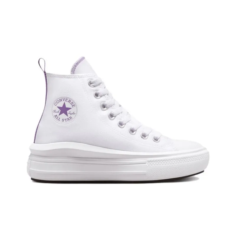 Converse Chuck Taylor All Star Move Platform Hi White Pixel Purple GS-1
