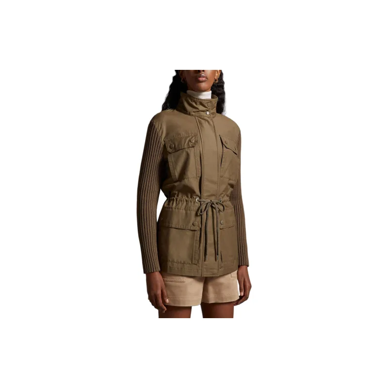 Moncler Knit Panelled Zipped Military Jacket-2