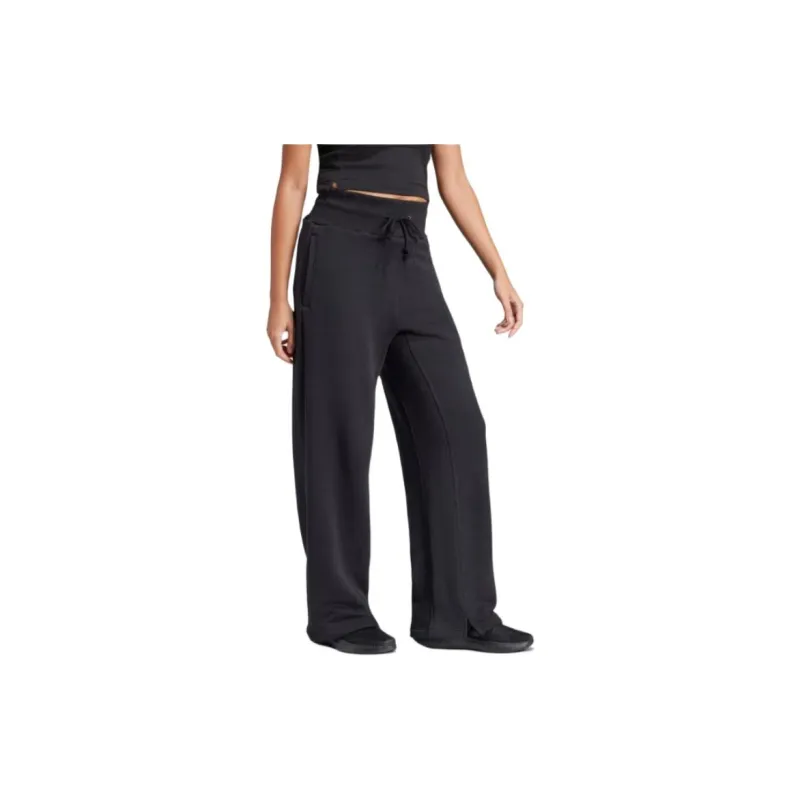 Adidas Lounge French Terry Straight Leg Pants Casual Pants Women's Black-2