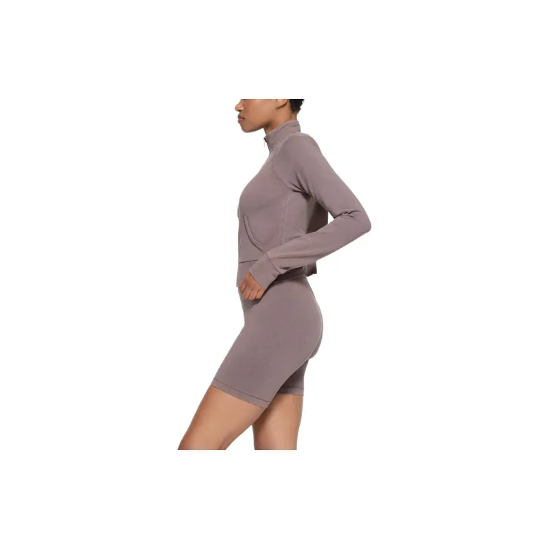SKIMS SS24 Summer Collection OUTDOOR TRACK JACKET Jackets Coats Women's Zinc/Chrome Color-3