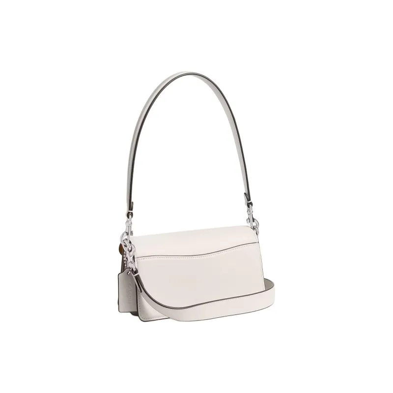 COACH Tabby Cow Leather Crossbody Bag, Shoulder Bag Trumpets Women's Chalk White-1