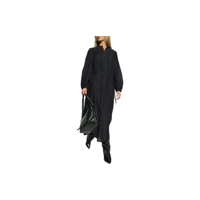ISABEL MARANT ETOILE Dalida Long Sleeved Gathered Dress-2