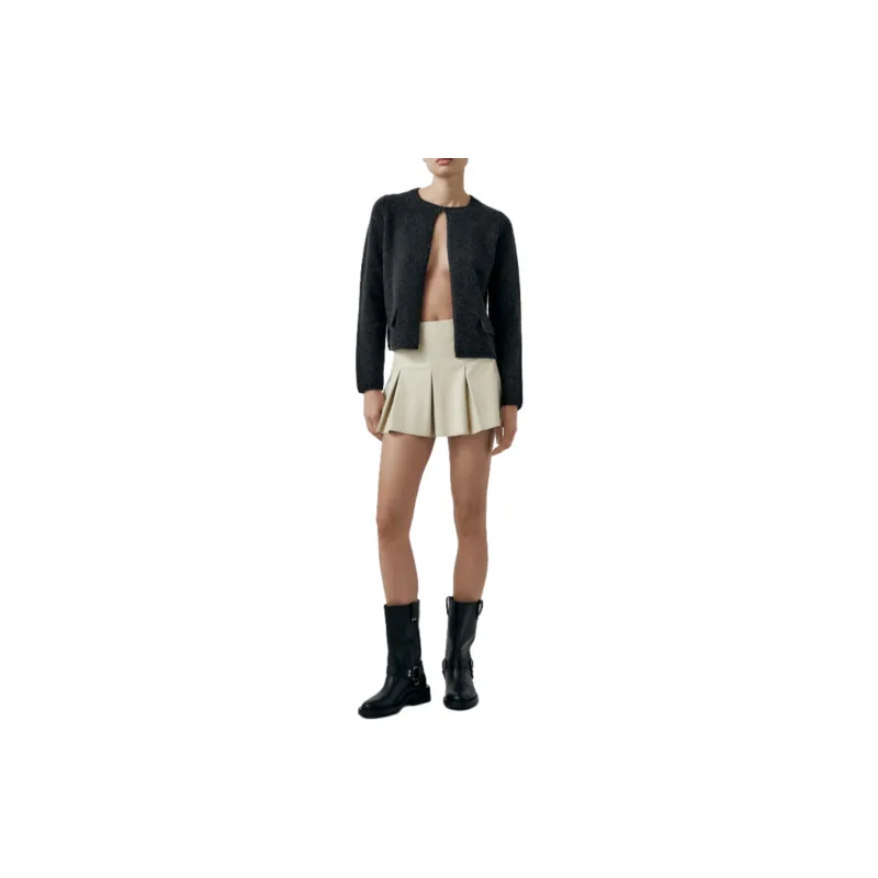 ZARA Casual Short Skirts Women's White-2