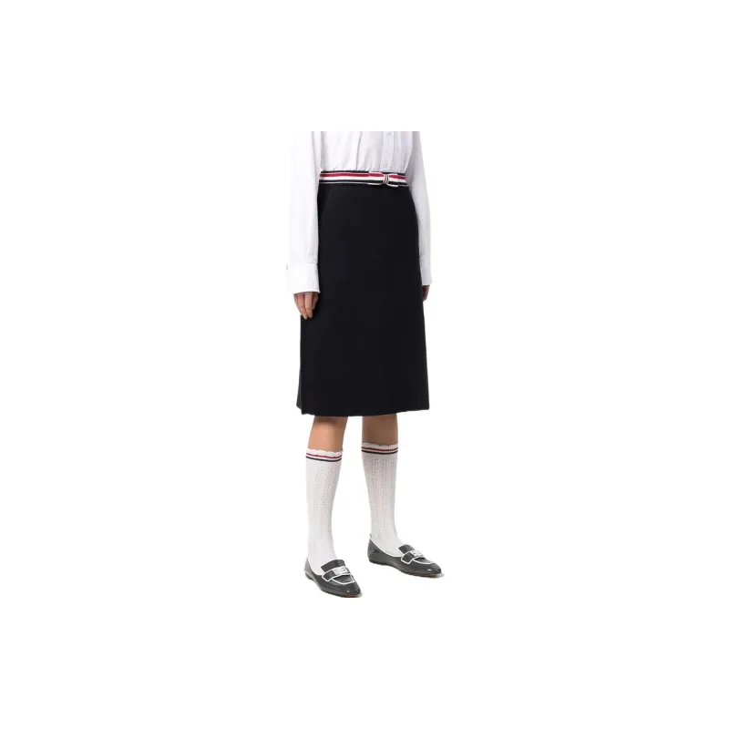 THOM BROWNE· SS22 Casual Long Skirt Women's Black-2