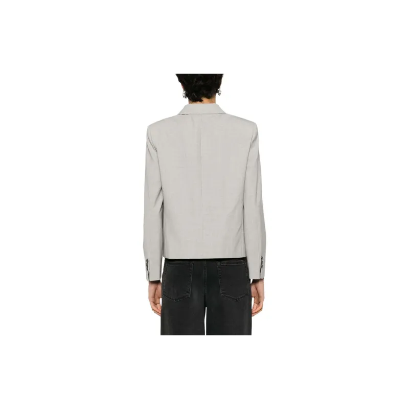 THEORY Double Breasted Cropped Tailored Blazer-2