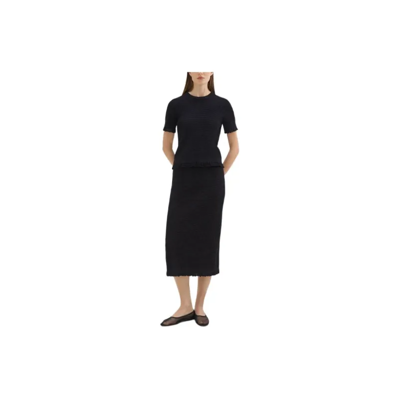 THEORY Casual Long Skirts Women's Black-3
