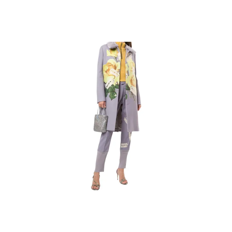 UNDERCOVER Mononoke Floral Midi Coat 'Purple'-1