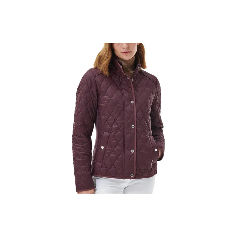 BARBOUR SS24 Barbour Yarrow Quilted Jacket Jackets Coats Women's Burgundy-3