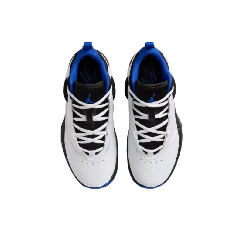 Jordan Stay Loyal Cushioning Lightweight Mid Top Children's Basketball Shoes White Black Teenagers-4