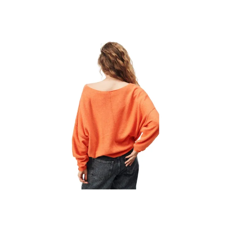 AMERICAN VINTAGE A.M FW24 Pull Femme Damsville Sweater Women's Apricot-2