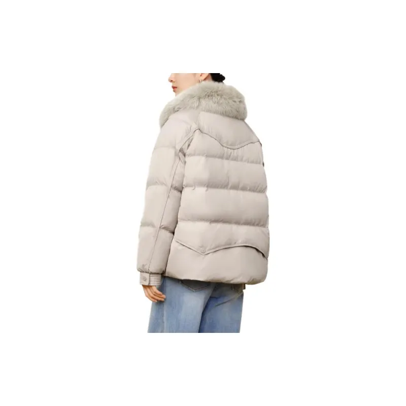 JZ. ANNAKRO Down Jacket Women's Green Gray-2