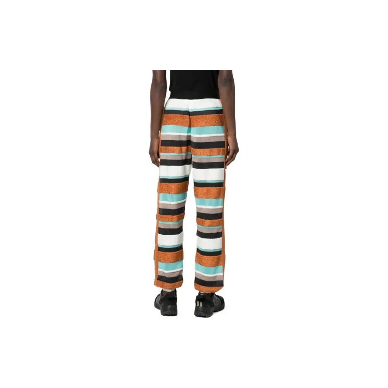 PALM ANGELS Logo-waistband Striped Knitted Track Pants-2