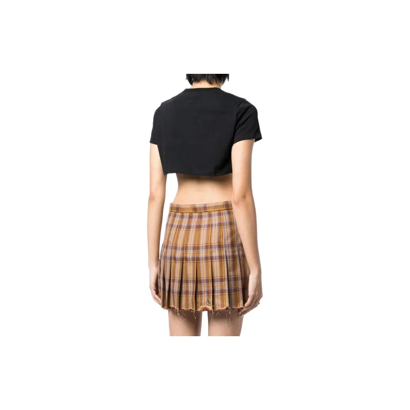 Doublet Slogan print Cropped T shirt-3