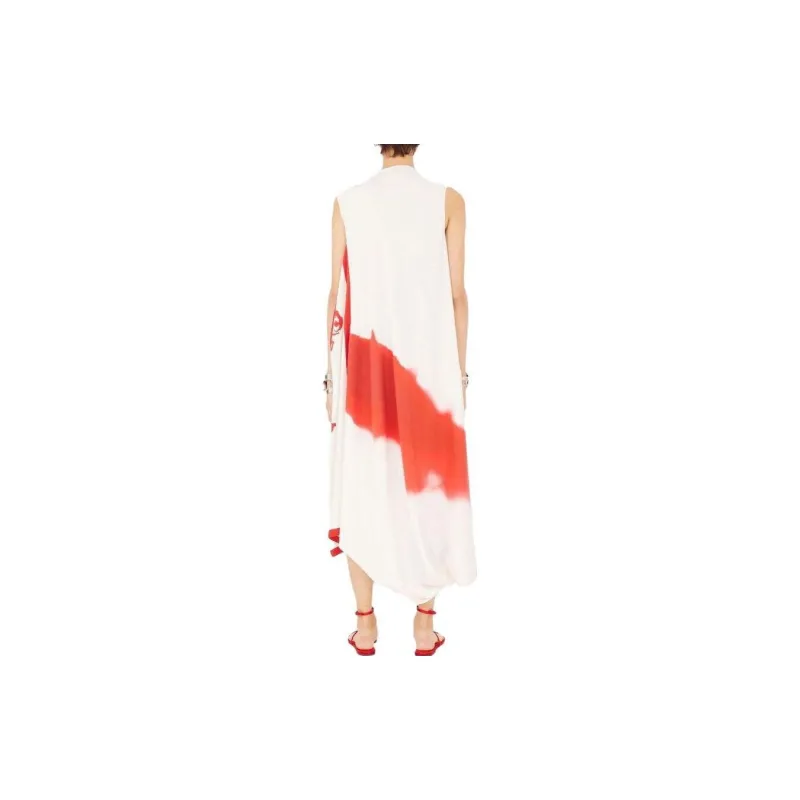 FERRAGAMO Printed Draped Midi Dress-2