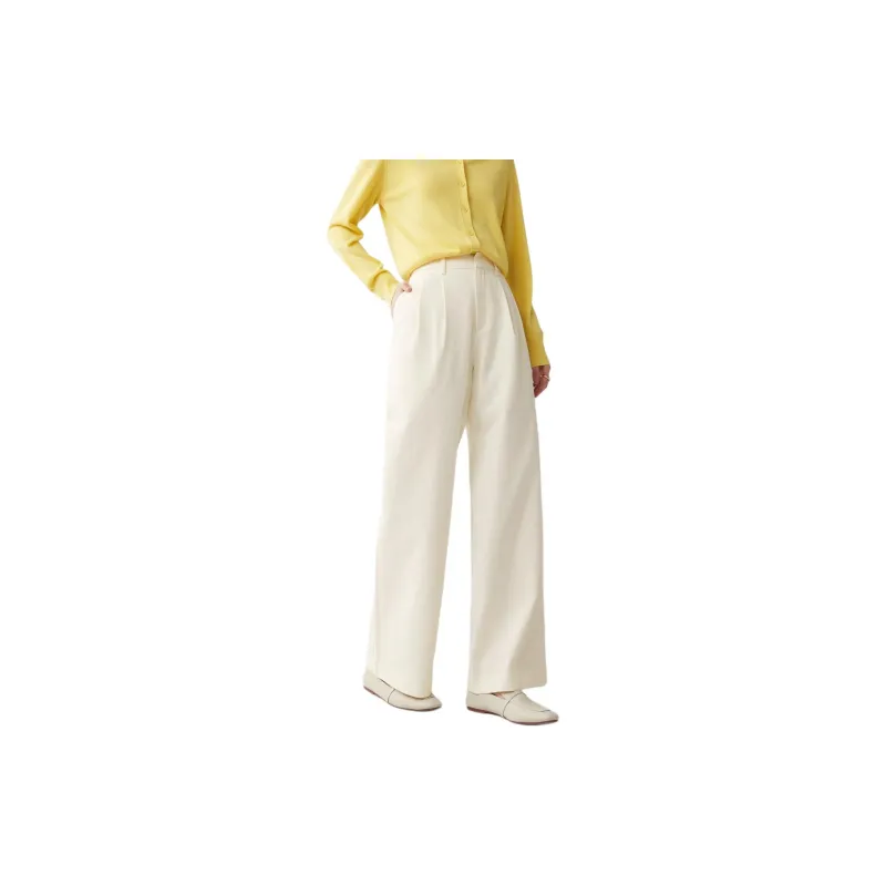 CHUMIAN Casual Pants Women's White-2