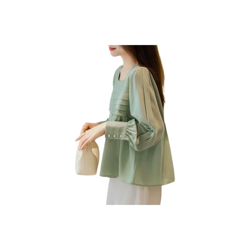 【dme】 Shirt Women's Light Pea Green-2