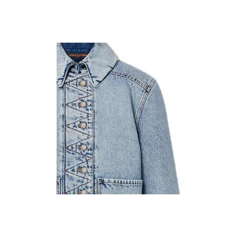 LOUIS VUITTON Bleached Denim Boxy Jacket-3