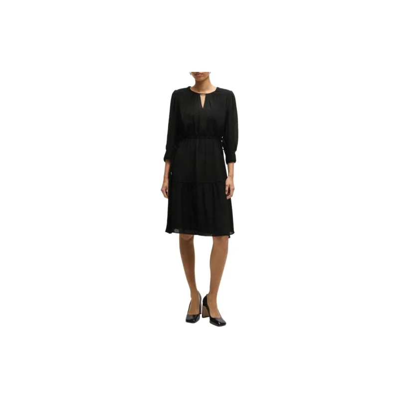 HUGO BOSS SS24 Long Sleeved Dress Women's Black-2