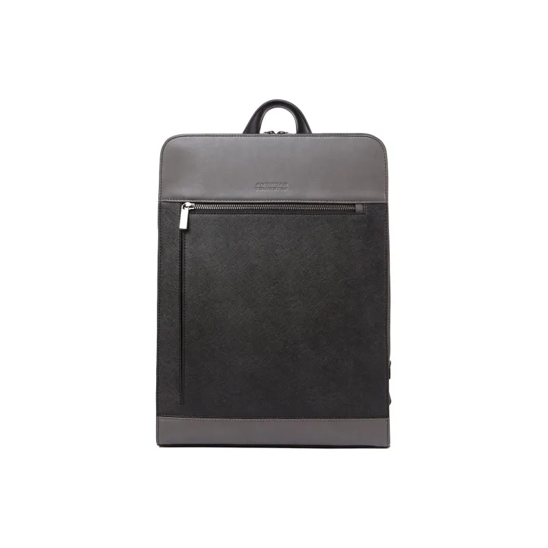 AMERICAN TOURISTER Leather Backpack Unisex Black-0