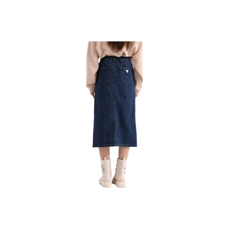 GUESS Denim Long Skirts Women's Blue-1