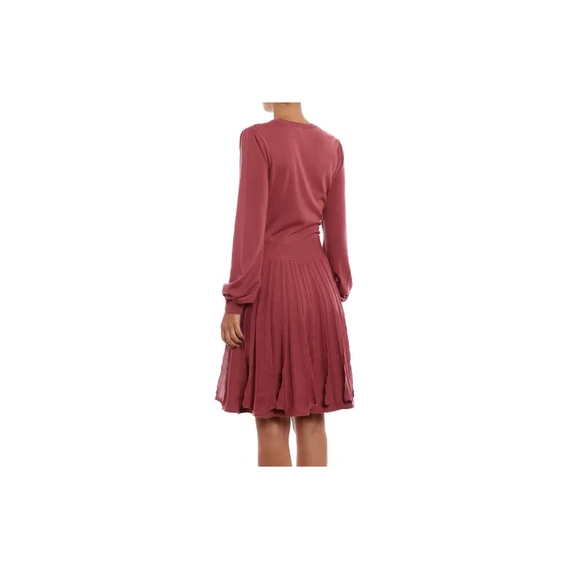 Valentino Long Sleeved Dresses Women's Pink-3