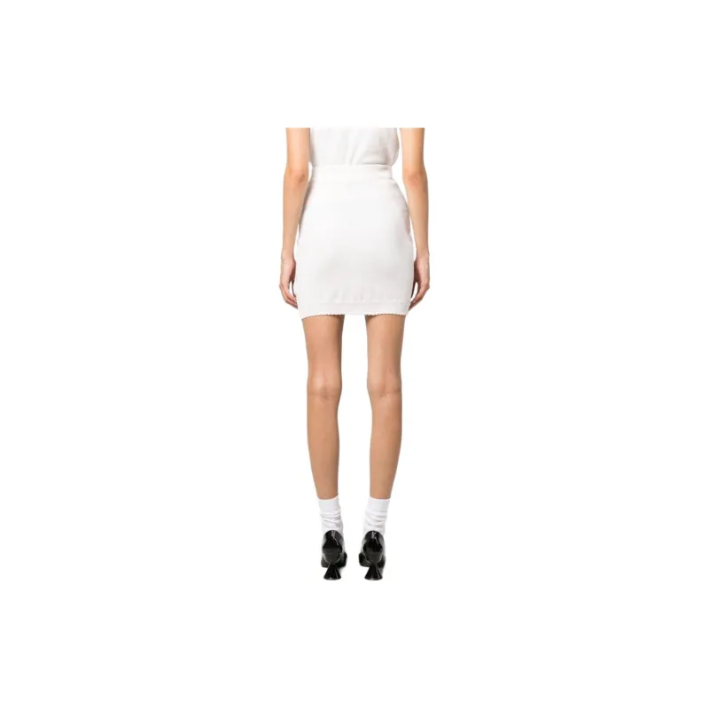 Vivienne Westwood Orb Embroidered Scallop Hem Knitted Mini Skirt-2