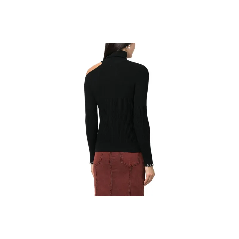 Patrizia Pepe Piercing-detail Cut-out Jumper-2