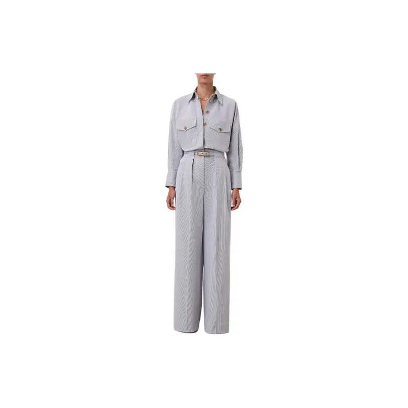 Zimmermann SS24 Casual Pants Women's Light Purple-1