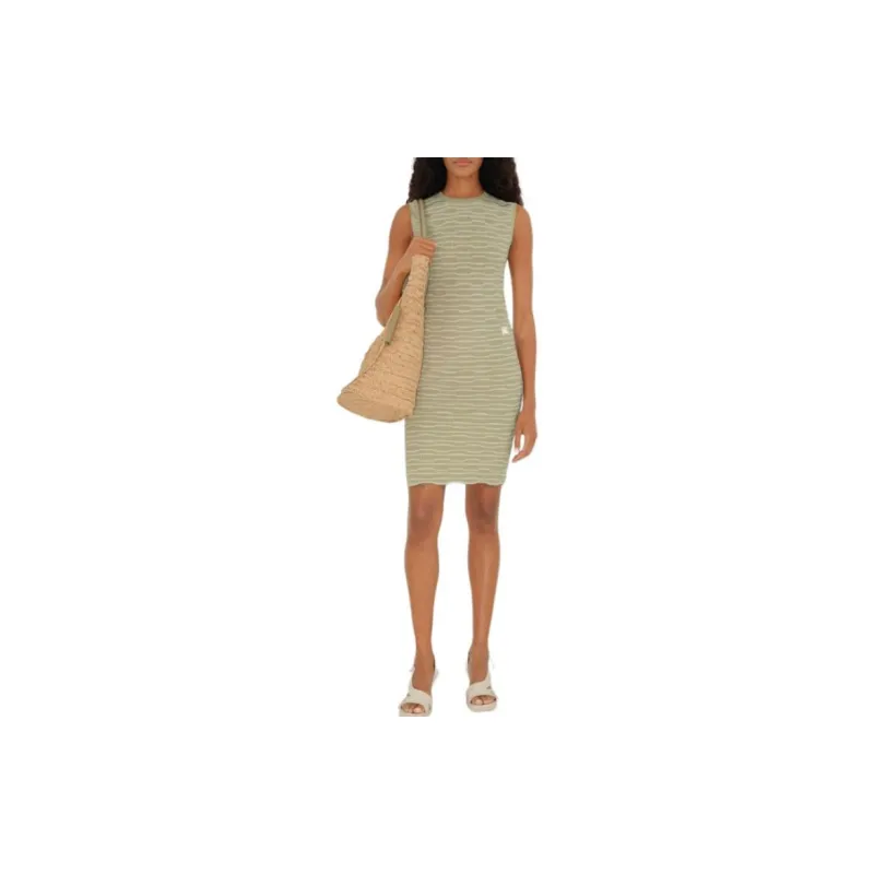 Burberry Embroidered logo Ribbed Mini dress-2