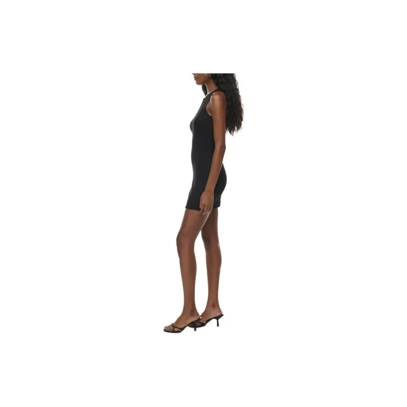 ARITZIA Denim Forum The '90s Ribbed Tank Dress Sleeveless Dress Women's Black-4