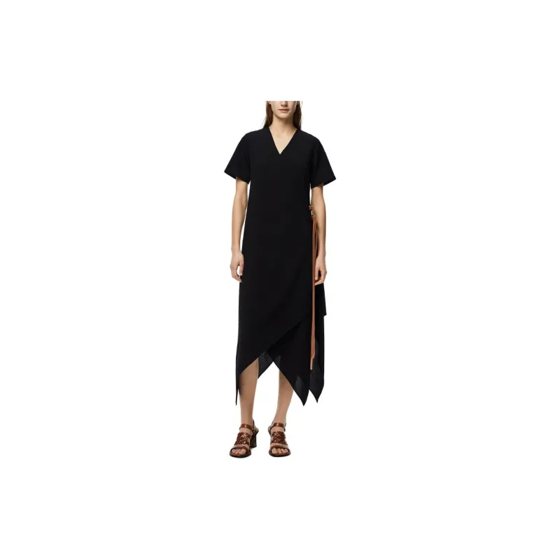 LOEWE Short Sleeved Dresses Women's Black-1