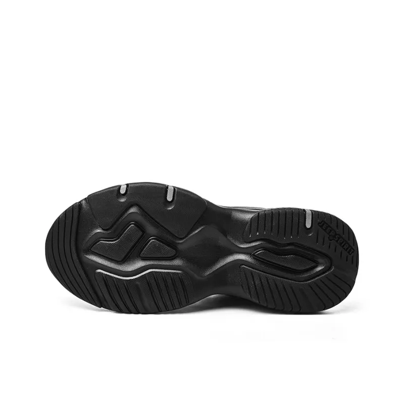 JEEP SPIRIT Non slip Lightweight Low Top Casual Shoes Men's Graphite Black-3