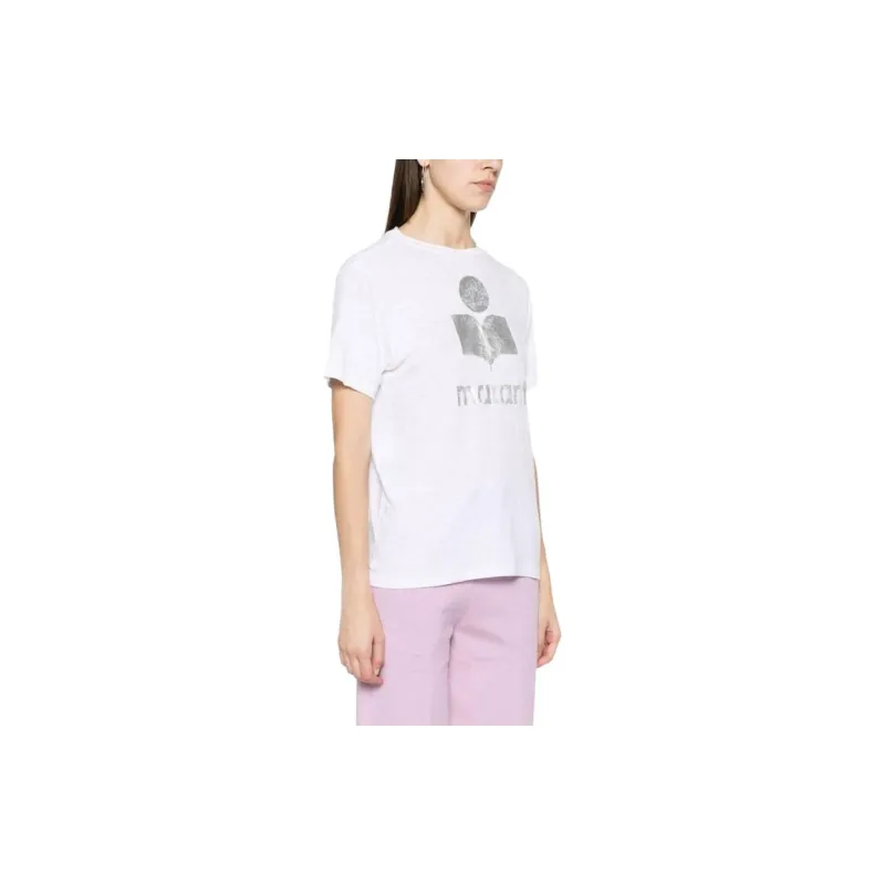 ISABEL MARANT ETOILE Zewel Logo Printed Crewneck T Shirt-1