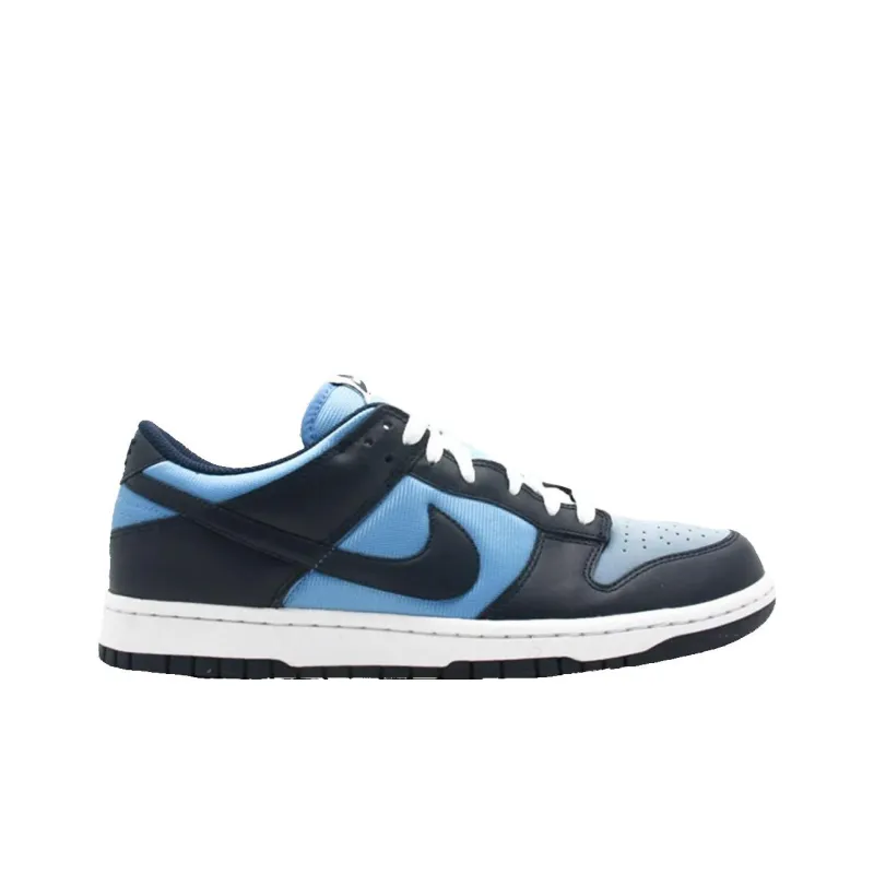 Nike Dunk Anti Slip Wear Resistant Low Top Skateboard Shoes Men's White Blue-1