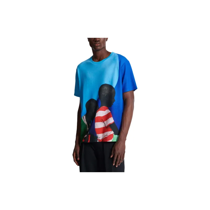 BALMAIN X Prince Gyasi Logo Detailed Round Neck T Shirt-4