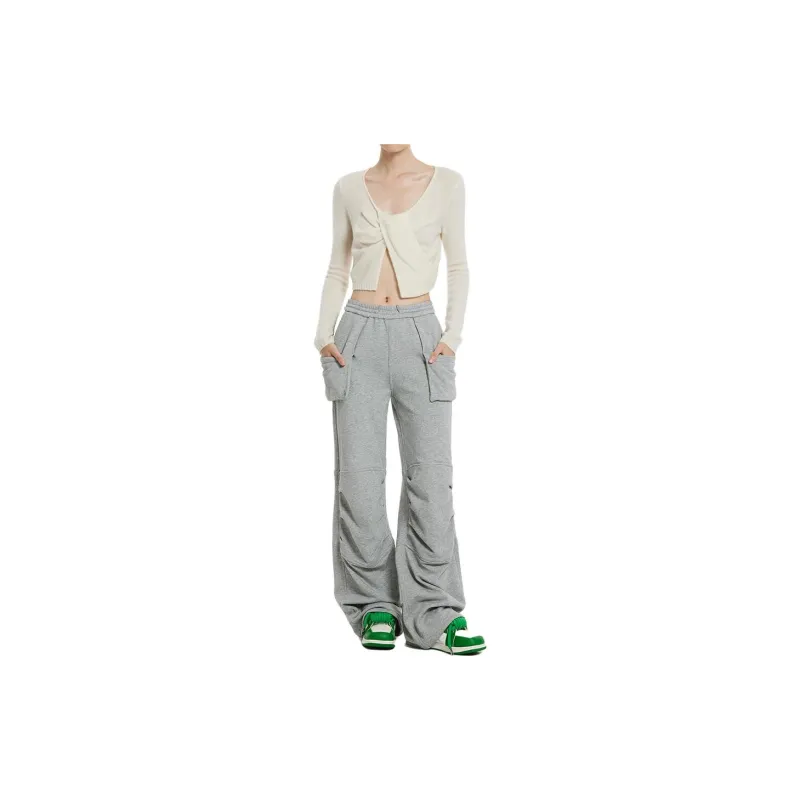 CALVIN LUO Spring And Summer Collection Cargo Pants Women's Gray-3