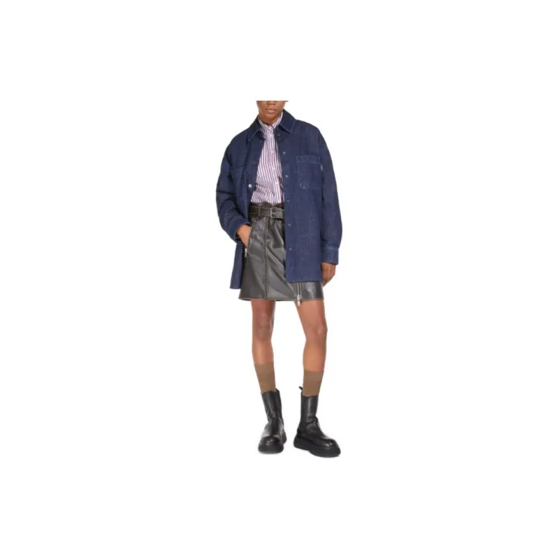 WEEKEND MaxMara Denim Jackets Women's Marine Blue-1