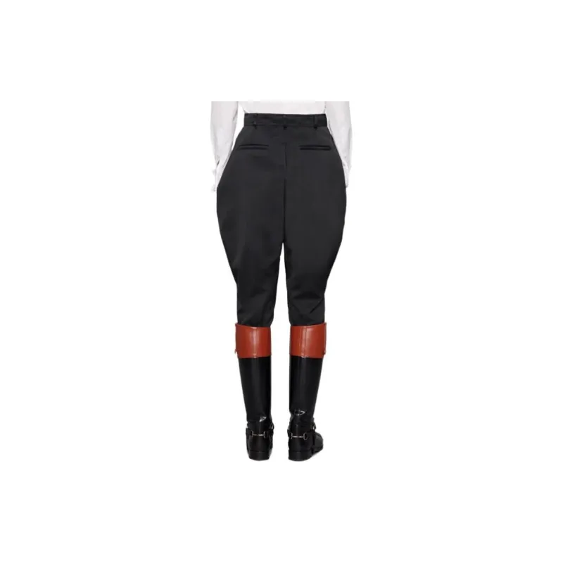 GUCCI Satin Stirrup Pants Black-3